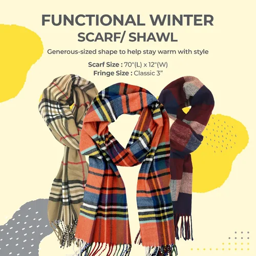 Miniatura 5 de Plum Feathers - Bufanda de invierno unisex para hombre y mujer, tacto de cachemira, súper suave