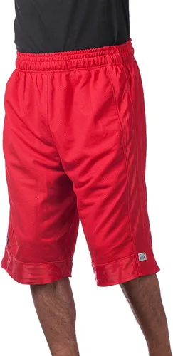 Miniatura 2 de Pro Club - Camiseta de manga larga para hombre, de algodón pesado y con cuello redondo, Rojo
