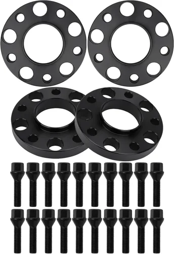 Miniatura 11 de IRONTEK Espaciadores de rueda de 4 x 4 pulgadas, espaciadores forjados de 1 pulgada con orificio de cubo de 2.598 in, pernos de 1/2 pulgadas x 20
