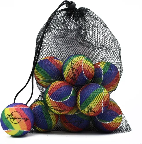 Miniatura 16 de Magicorange Pelotas de tenis, paquete de 12 pelotas de tenis de entrenamiento avanzado, pelotas de práctica, vienen con bolsa de malla para un fácil