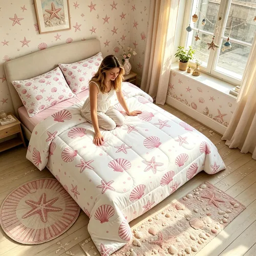 Miniatura 36 de Manfei Go Fishing Juego de edredón tamaño King para niños, juego de ropa de cama con diseño geométrico de peces de bass y rombos, decoración