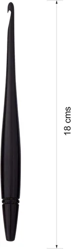 Miniatura 5 de Ommi - Ganchos de ganchillo con mango ergonómico, gancho de ganchillo de madera de ébano hecho a mano de 7 pulgadas, aguja de tejer, tejido de hilo