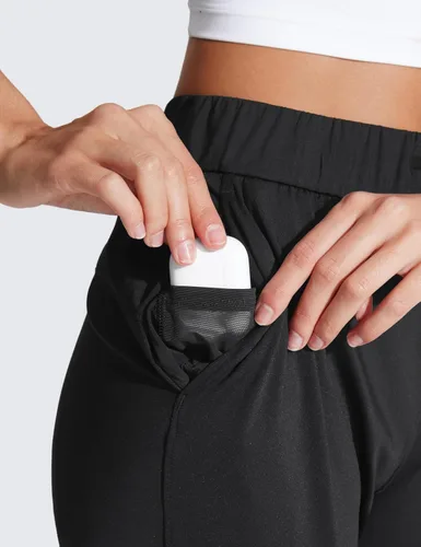 Miniatura 4 de CRZ YOGA - Pantalones de golf elásticos en 4 direcciones para mujer, de 27 pulgadas, pantalones casuales de 78, pantalones deportivos con bolsillos
