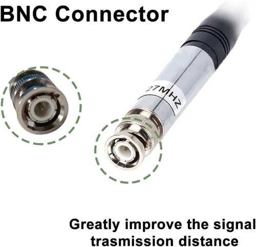 Miniatura 3 de Antena CB de 27 MHz telescópica con base magnética de 2.16 pulgadas y cable de 196.85 pulgadas PL259 conector BNC macho de 9 pulgadas a 51 pulgadas