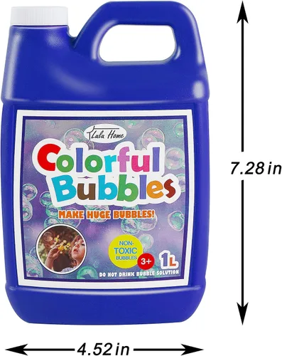 Miniatura 2 de Solución concentrada de burbujas Lulu Home, repuesto de 1 L/33.8 onzas para máquinas de burbujas, varitas gigantes y sopladores - hasta 2.5 galones