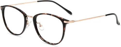 Miniatura 7 de Firmoo Blue Light Glasses, Vintage Overall Round Readers Lightweight Computer Eyewear Frame for Women Men