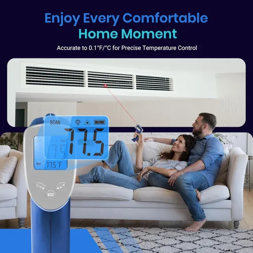 Miniatura 4 de Etekcity Termómetro infrarrojo láser pistola de temperatura 1080, -58°F ~ 1130°F para carne, alimentos, dulces, pizza, horno, pistola de calor