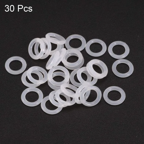Miniatura 2 de Uxcell - Aros de silicona, 8 mm de diámetro exterior, 5 mm de diámetro interior, 1.5 mm de ancho, junta de sellado VMQ para válvulas de compresor