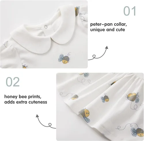Miniatura 12 de pureborn Vestido de bebé niña 0-24 meses