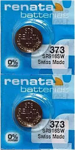 Renata 373 SR916SW Baterías – 1.55 V Óxido de Plata 373 Batería de Reloj (2 unidades)