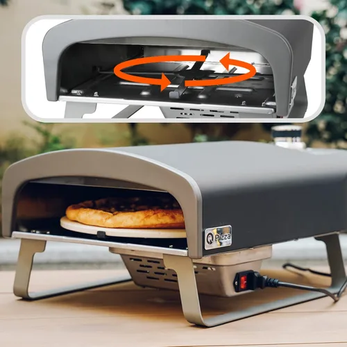Miniatura 3 de Horno de pizza a gas con piedra giratoria automática, horno portátil de gas propano para cocinar al aire libre, cocina, patio, fiesta, playa