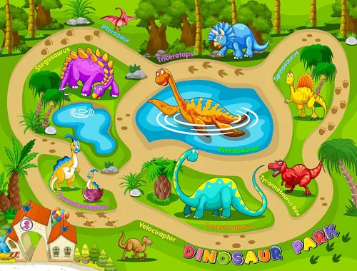 Miniatura 9 de Booooom Jackson Alfombra de Dinosaurio para Niños, Alfombra Prehistórica de Dinosaurio de Poliéster con Respaldo de Látex Antideslizante, Alfombras