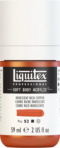 Miniatura 38 de Liquitex Professional Soft Body - Pintura acrílica, botella de 2 onzas (59 ml), blanco titanio Titanio Blanco