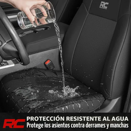 Miniatura 7 de Rough Country Fundas de asiento delantero y trasero de neopreno para Ford F-150, Lightning, F-250 y F-350 (2015-2026) Crew Cab con asiento delantero