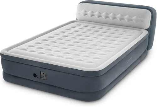 Miniatura 4 de Intex Dura-Beam - Colchón de aire Deluxe tamaño Queen de 18 pulgadas, cama reconfortante con bomba eléctrica integrada y cabecera de apoyo ultra