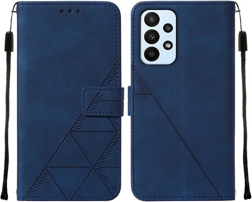 Miniatura 2 de LEMAXELERS Funda tipo cartera para Galaxy A23 5G, Samsung A23 5G con tapa magnética de piel sintética con tarjetero, funda protectora a prueba