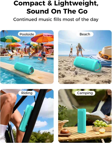 Miniatura 7 de Altavoz Bluetooth, sonido HD de 20 W, inalámbrico portátil, IPX5 impermeable, hasta 24 horas de reproducción, TWS, para hogar, fiesta, exterior