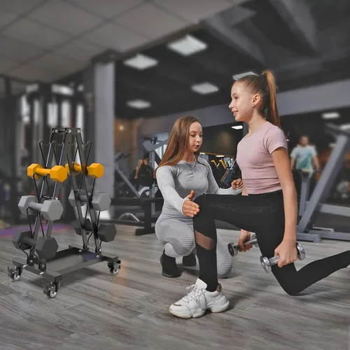 Miniatura 9 de Kipika Soporte para Mancuernas de Servicio Pesado de 3 Niveles Multifuncional, Soporte de Peso para Mancuernas, Equipo de Gimnasio en Casa, Adecuado