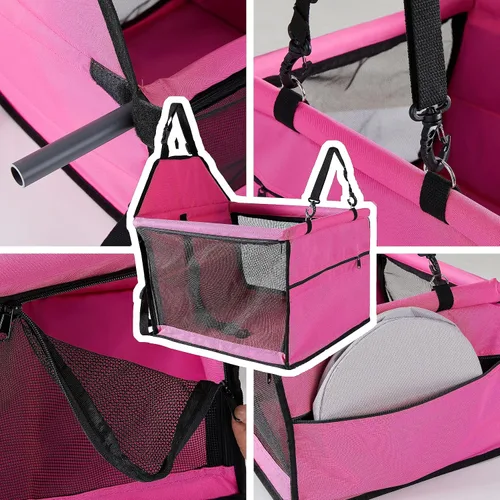 Miniatura 3 de Asiento de automóvil para perro de tamaño mediano, asiento elevador de automóvil con correa de seguridad con clip, se adapta tanto a asientos
