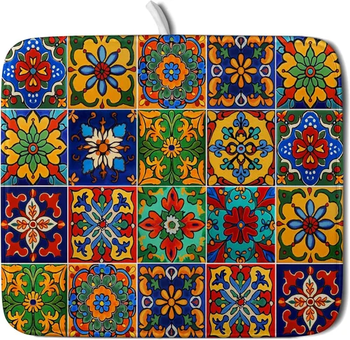 Miniatura 42 de Alfombrilla de secado de platos para encimera de cocina pequeña absorbente de café de otoño Alfombrilla de secado de microfibra de bosque de otoño