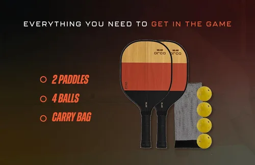 Miniatura 5 de Orca Pickleball Paddles, Sports Series Wood Pickleball Paddle Sets, Pickleball Paddles Starter Set with Pickleballs and Accessories