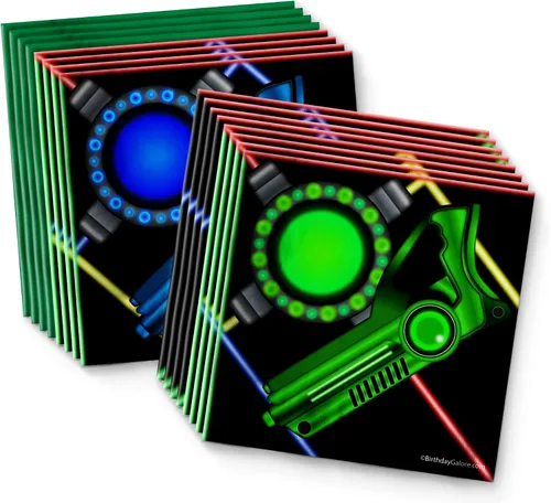 Miniatura 4 de Juego de suministros de fiesta de cumpleaños con etiqueta láser para platos, servilletas, vasos, vajilla para 16