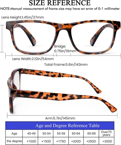 Miniatura 5 de Paquete de 5 lentes de lectura de gran tamaño con bloqueo de luz azul para hombre, cuadrados grandes, para lectores anchos para hombres, cabeza