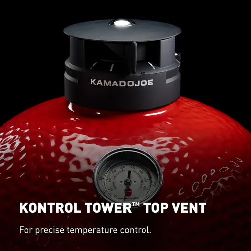Miniatura 5 de Kamado Joe Classic Joe Series II - Parrilla de carbón de cerámica independiente de 18 pulgadas y ahumador con bisagra AirLift, ventilación superior