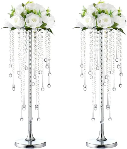 Miniatura 8 de Centros de mesa de cristal para mesas, soporte de flores doradas para boda, fiesta, centro de mesa, decoración del hogar Dorado