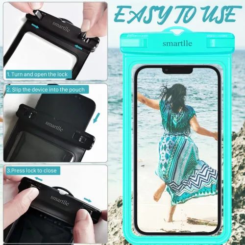 Miniatura 6 de Funda impermeable para teléfono con cordón, bolsa seca para teléfono celular para iPhone 15, 14, 13, 12 Pro Max, XS Plus XR, para Galaxy S24 S22