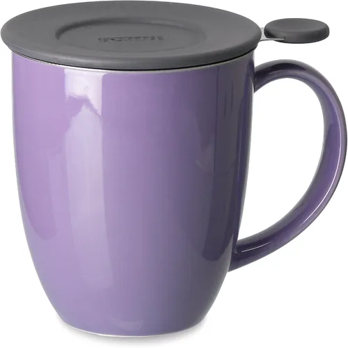 Miniatura 6 de FORLIFE Uni Brew-in-Mug con infusor de té y tapa, 16 onzas, color rojo