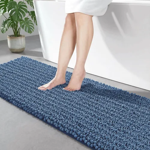 Miniatura 20 de Disolla Alfombra de baño pequeña, antideslizante, lavable, color beige, 17 x 24 pulgadas, súper absorbente, suave, alfombra de baño de felpilla