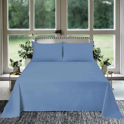Miniatura 11 de 3 piezas Sábana plana tamaño King Plus extra grande (120 x 120 pulgadas) 800 hilos 100% algodón egipcio calidad de lujo ropa de cama sábana plana
