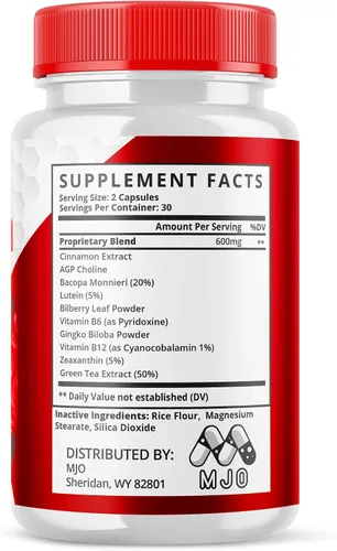 Miniatura 7 de Cápsulas de glucocyn (paquete de 2) – Glucocyn Sugar Support Advanced Vitamine Supplement Píldoras – Cápsula natural de Glucoysn una vez al día