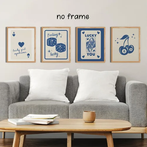 Miniatura 2 de KEUSPI Póster artístico de pared de 8 bolas con diseño retro de la frase «Lucky You Girl» de «Lucky You Girl» («Lucky You Girl») para decoración
