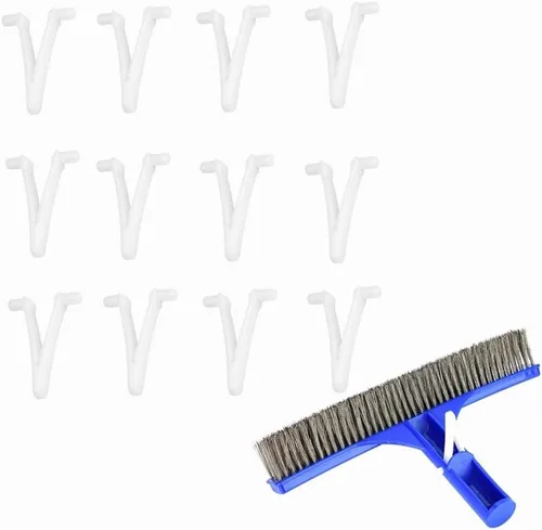 Pinzas de plástico para cepillo de piscina, pinzas para poste de piscina, pinzas perfectas para piscina, pinzas de mariposa para piscina, clips de