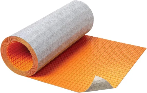 Schluter Ditra-Heat-Duo Membrana de desacoplamiento con control de sonido integrado y rotura térmica, ideal para construcción de varios pisos,