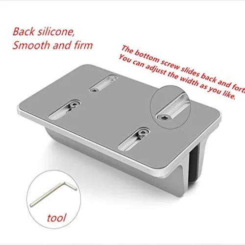 Miniatura 5 de Soporte vertical ajustable para laptop, soporte de escritorio ajustable para laptop, tamaño base ajustable compatible con portátiles