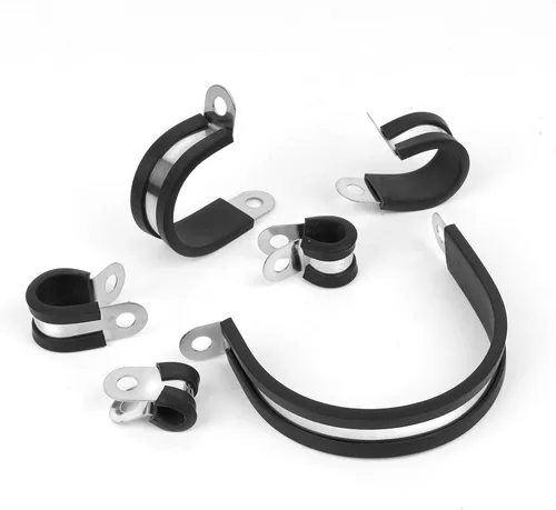 Miniatura 6 de 20 abrazaderas de cable de acero inoxidable 304 de 1/2 pulgada, abrazadera aislada acolchada de goma, abrazaderas de correa de tubería de conductos