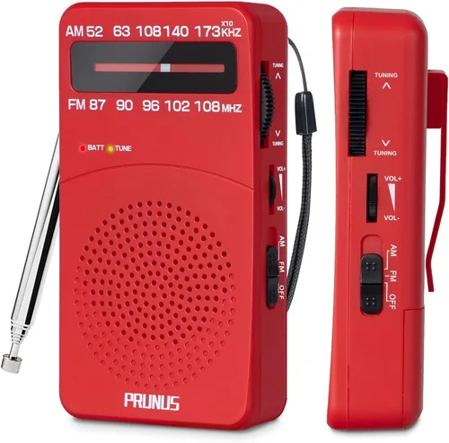 Miniatura 9 de PRUNUS J-166 - Radio portátil AM FM, Regalos para papá y mamá, Radio operada con pilas con luz de sintonización, clip trasero, excelente recepción