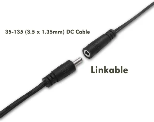 Miniatura 3 de Cable de extensión para iluminación debajo del gabinete, luces LED regulables de disco, kit de tira enlazable CC 12V 5 pies 35-135 conector CC