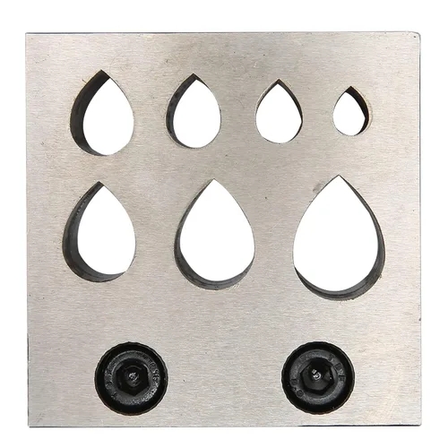 Miniatura 6 de Juego de cortadores de disco de perforación 45 herramientas de acero en forma de gota para hacer joyas, herramientas de formación de perforaciones