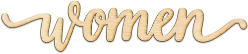 Woodums – Arte de pared de madera con escritura Women, letrero de madera sin terminar para decoración de habitación familiar, recorte de madera con