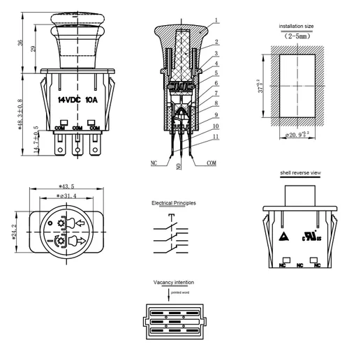 Miniatura 2 de 116-0124 Interruptor de toma de fuerza de embrague de cuchilla 1160124 compatible con Exmark Toro Lazer Z AS E S X Z Series Tractores cortacésped 5