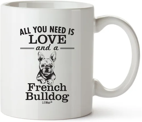 Taza de regalo para mamá de Bulldog Francés para Navidad, mujeres, hombres, decoración de papá, decoración para amantes, cosas que aman, Bulldog