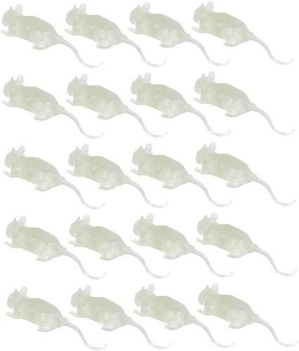 Miniatura 9 de 20Pcs Luminous Fake Mouse Halloween Prank Props Creepy Simulated Mice for Haunted House Party Decorations and Scary Trick Accessories
