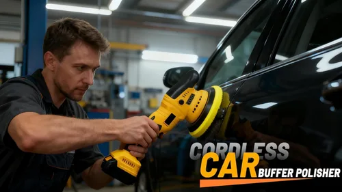 Miniatura 4 de Pulidor de búfer inalámbrico compatible con batería Dewalt de 20 V, 7500 rpm, doble acción, 6 velocidades variables, 6 pulgadas, pulidora orbital