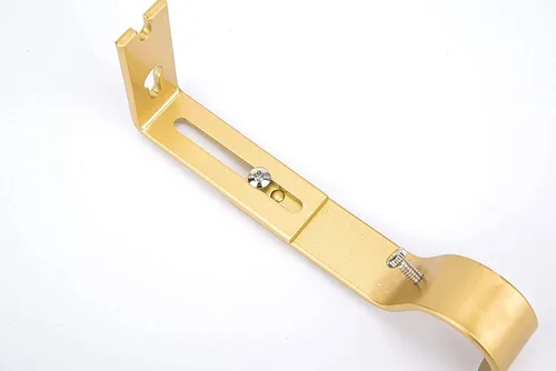 Miniatura 7 de Ycolnaefllr Juego de 2 soportes de barra de cortina ajustables resistentes dorados para barra de cortina para barra de 1 pulgada