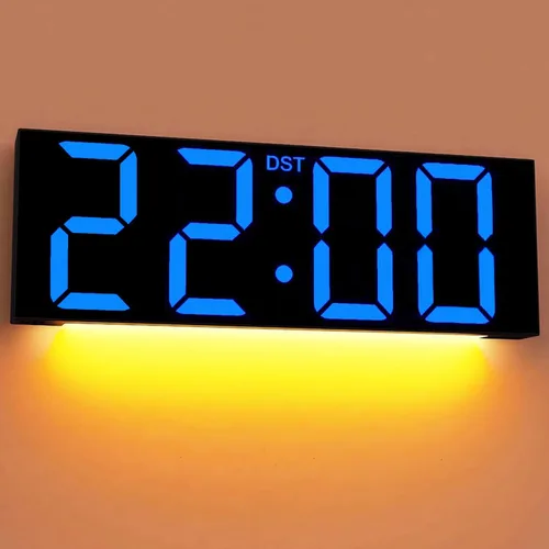 Miniatura 11 de JALL Reloj de pared digital grande de 22'', pantalla de números LED grande, DST, luz nocturna para aula, sala de estar, dormitorio, montado, regalo