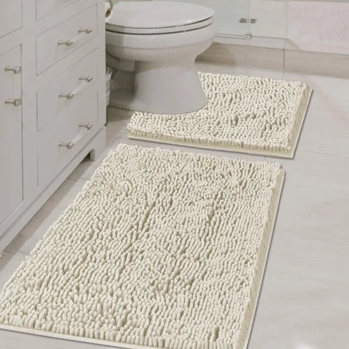 Miniatura 25 de H.VERSAILTEX Alfombras de Baño para Baño Antideslizantes de Felpa Chenille Extra Suaves y Absorbentes para Cuarto de Ducha Lavables a Máquina